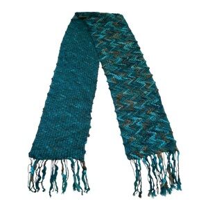 Blue Knit Scarf